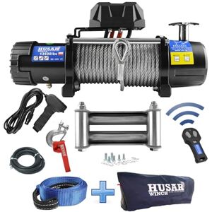 HUSAR winch Treuil électrique 13500 lbs 6124 kg 12V avec Corde en Acier 22m x 9,5mm,Commande sans fil,Transmission Planétaire à 3 étages,Idéal Pour,Véhicules Tout-Terrain,Véhicules 4x4,OFF-ROAD - Publicité HUSAR winch Treuil électrique 13500 lbs 6124 kg 12V avec Corde en Acier 22m x 9,5mm,Commande sans fil,Transmission Planétaire à 3 étages,Idéal Pour,Véhicules Tout-Terrain,Véhicules 4x4,OFF-ROAD - Publicité