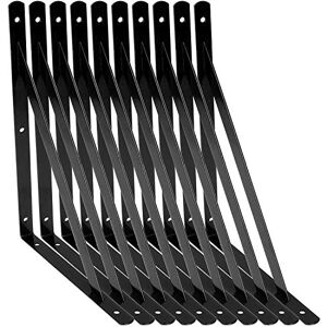 STARVAST Equerre Etagere Murale, 10 Pcs Supports Triangulaires (10, Noir, 300X190X2MM) - Publicité STARVAST Equerre Etagere Murale, 10 Pcs Supports Triangulaires (10, Noir, 300X190X2MM) - Publicité