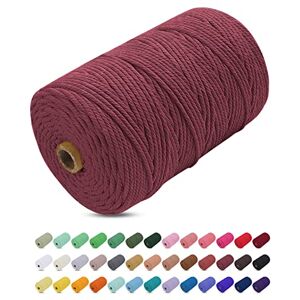 Uiopa Corde Macramé 3mm x 200m, Fil Macramé 3mm Corde Coton Naturelle 4 Brins, Coloré Ficelle Cordon Coton pour Tressée DIY, Tentures Murales, Porte Plante, Rideau, Decoration Boheme (Rouge rouille) - Publicité Uiopa Corde Macramé 3mm x 200m, Fil Macramé 3mm Corde Coton Naturelle 4 Brins, Coloré Ficelle Cordon Coton pour Tressée DIY, Tentures Murales, Porte Plante, Rideau, Decoration Boheme (Rouge rouille) - Publicité