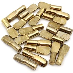 Design61 Lot de 20 supports d'étagère en acier laitonné 4 mm - Publicité Design61 Lot de 20 supports d'étagère en acier laitonné 4 mm - Publicité
