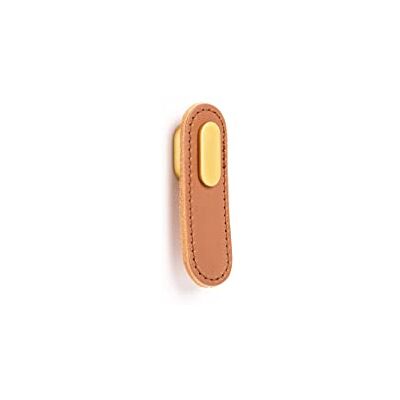 Gedotec Bouton de meuble 1 pièce – Poignée d'armoire en cuir beige – Bouton doré Oblong Design moderne et élégant Dimensions : 22 x 70 mm Poignées de porte pliables – Poignée de tiroir - Publicité Gedotec Bouton de meuble 1 pièce – Poignée d'armoire en cuir beige – Bouton doré Oblong Design moderne et élégant Dimensions : 22 x 70 mm Poignées de porte pliables – Poignée de tiroir - Publicité