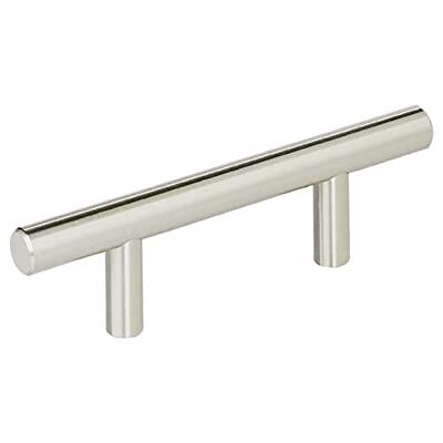 Amerock Lot de 10 poignées d'armoire en nickel sterling de 64 mm de centre à centre - Publicité Amerock Lot de 10 poignées d'armoire en nickel sterling de 64 mm de centre à centre - Publicité
