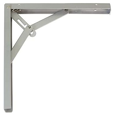 Amig Équerre pliante d'étagère murale Console pour étagère Support étagère en Acier Coleur: Gris Métallisé Dimensions: 200 x 185 Poids max.: 50 kg - Publicité Amig Équerre pliante d'étagère murale Console pour étagère Support étagère en Acier Coleur: Gris Métallisé Dimensions: 200 x 185 Poids max.: 50 kg - Publicité