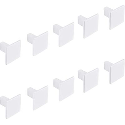 Gedotec Lot de 10 boutons de meuble design en métal massif Blanc mat Style moderne Rock 28 x 28 mm Avec vis M4 x 25 mm - Publicité Gedotec Lot de 10 boutons de meuble design en métal massif Blanc mat Style moderne Rock 28 x 28 mm Avec vis M4 x 25 mm - Publicité