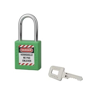 THIRARD Cadenas de Consignation 40mm Anse Acier Trempé 38mm Boîtier ABS Isolant Mécanisme à Goupilles Clé Prisonnière Incluse Compatible Série A Vert - Publicité THIRARD Cadenas de Consignation 40mm Anse Acier Trempé 38mm Boîtier ABS Isolant Mécanisme à Goupilles Clé Prisonnière Incluse Compatible Série A Vert - Publicité
