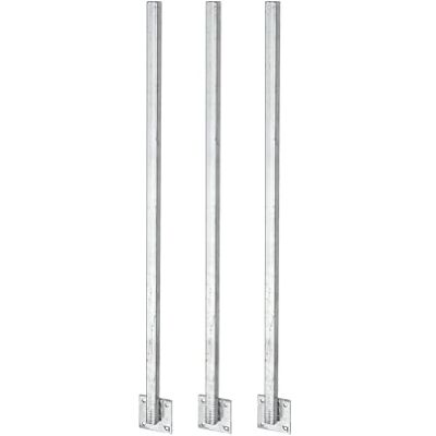 Alberts Lot de 3 poteaux universels soudés directement contre la plaque à visser Longueur : 1150 mm Poteaux : 30 x 30 mm - Publicité Alberts Lot de 3 poteaux universels soudés directement contre la plaque à visser Longueur : 1150 mm Poteaux : 30 x 30 mm - Publicité