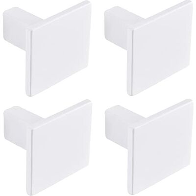 Gedotec Lot de 4 boutons de meuble design en métal massif – Blanc mat Lot de 4 poignées d'armoire modernes Rock Bouton d'armoire au look classique Bouton design – 28 x 28 mm Bouton de meuble - Publicité Gedotec Lot de 4 boutons de meuble design en métal massif – Blanc mat Lot de 4 poignées d'armoire modernes Rock Bouton d'armoire au look classique Bouton design – 28 x 28 mm Bouton de meuble - Publicité