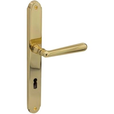 Gedotec Set de Poignées de Porte Poignées, Support et Matériel de Montage modèle Alt Wien Laiton Poli Brillant Pour Épaisseur de Porte de 38 à 60 mm Serrure à Clé 1 Garniture - Publicité Gedotec Set de Poignées de Porte Poignées, Support et Matériel de Montage modèle Alt Wien Laiton Poli Brillant Pour Épaisseur de Porte de 38 à 60 mm Serrure à Clé 1 Garniture - Publicité