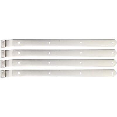 Alberts 845971 Paumelle de volet en différentes versions acier inoxydable rouleau Ø16 mm taille 704 x 45 mm kit de 4 - Publicité Alberts 845971 Paumelle de volet en différentes versions acier inoxydable rouleau Ø16 mm taille 704 x 45 mm kit de 4 - Publicité
