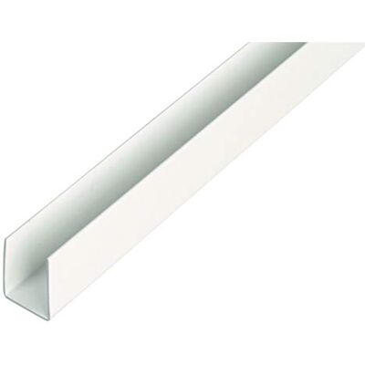 Alberts 484538 Profilé en U plastique, en blanc 1000 x 21 x 10 mm - Publicité Alberts 484538 Profilé en U plastique, en blanc 1000 x 21 x 10 mm - Publicité