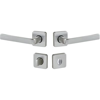 Poignée de Porte VACHETTE Kaza - Rosace Carrée 7mm - Aluminium - Argent - Publicité Poignée de Porte VACHETTE Kaza - Rosace Carrée 7mm - Aluminium - Argent - Publicité