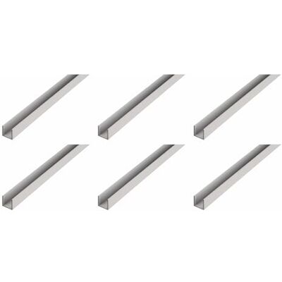 Alberts Lot de 6 profilés en U Aluminium, naturel 1000 x 8 x 8 mm - Publicité Alberts Lot de 6 profilés en U Aluminium, naturel 1000 x 8 x 8 mm - Publicité