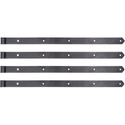 Alberts 822729 DURAVIS®Penture droite, bout arrondi en noir diamant, à couche duplex gond Ø 16 mm taille 800 x 45 mm kit de 4 - Publicité Alberts 822729 DURAVIS®Penture droite, bout arrondi en noir diamant, à couche duplex gond Ø 16 mm taille 800 x 45 mm kit de 4 - Publicité