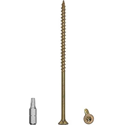 Marcopol Lot de 20 vis à bois en acier zingué Jaune 5,0 x 120 mm à tête Torx Type 17 Vis à bois à tête fraisée Filetage partiel Vis à aggloméré (20, 5,0 x 120 mm) - Publicité Marcopol Lot de 20 vis à bois en acier zingué Jaune 5,0 x 120 mm à tête Torx Type 17 Vis à bois à tête fraisée Filetage partiel Vis à aggloméré (20, 5,0 x 120 mm) - Publicité