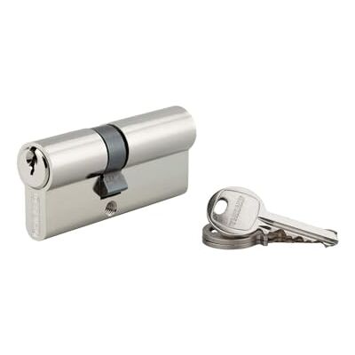 THIRARD Cylindre de serrure double entrée, 30 x 40 mm, Nickel, 3 clés, Vis - Publicité THIRARD Cylindre de serrure double entrée, 30 x 40 mm, Nickel, 3 clés, Vis - Publicité