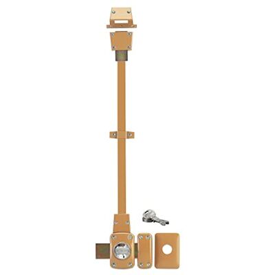 THIRARD Verrou à bouton Mirage 6 pour porte d'entrée, cylindre 45mm, tringle 2 pts en acier, haut, droit, 3 clés, bronze - Publicité THIRARD Verrou à bouton Mirage 6 pour porte d'entrée, cylindre 45mm, tringle 2 pts en acier, haut, droit, 3 clés, bronze - Publicité