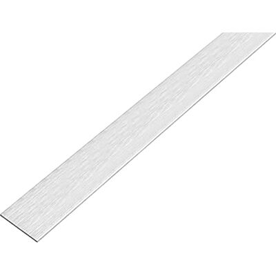 Alberts 488789 Profilé plein plat autoadhésif aluminium, aspect acier inoxydable, clair 1000 x 20 x 2 mm - Publicité Alberts 488789 Profilé plein plat autoadhésif aluminium, aspect acier inoxydable, clair 1000 x 20 x 2 mm - Publicité