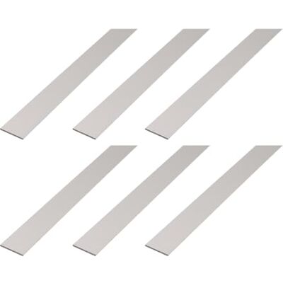 Alberts Lot de 6 barres plates Aluminium anodisé argenté 2000 x 20 x 2 mm - Publicité Alberts Lot de 6 barres plates Aluminium anodisé argenté 2000 x 20 x 2 mm - Publicité