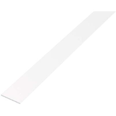 Alberts Profilé plat aluminium, plastifiée blanc, 1000 x 30 x 2 mm - Publicité Alberts Profilé plat aluminium, plastifiée blanc, 1000 x 30 x 2 mm - Publicité