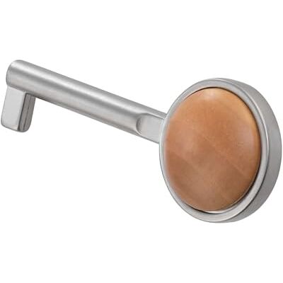 Gedotec Clé de meuble en métal nickelé 1 pièce Clé de rechange avec incrustation en bois d'érable Verdi Deco Modern 18 mm Compatible Euro Lock - Publicité Gedotec Clé de meuble en métal nickelé 1 pièce Clé de rechange avec incrustation en bois d'érable Verdi Deco Modern 18 mm Compatible Euro Lock - Publicité