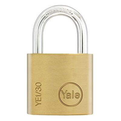 Yale YE1/30/115/1 Cadenas Laiton Massif 30 mm, 3 Clés Pour Casier Scolaire Ecole, Vestiaire de Sport, Boîte à Outils, Armoire - Publicité Yale YE1/30/115/1 Cadenas Laiton Massif 30 mm, 3 Clés Pour Casier Scolaire Ecole, Vestiaire de Sport, Boîte à Outils, Armoire - Publicité