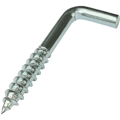 AERZETIX C58021 Lot de 25 Gonds à vis en forme L à visser Ø6x50 mm crochet equerre à vis autotaraudeuse en acier zingué couleur argent - Publicité AERZETIX C58021 Lot de 25 Gonds à vis en forme L à visser Ø6x50 mm crochet equerre à vis autotaraudeuse en acier zingué couleur argent - Publicité