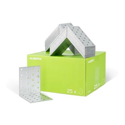 Alberts 847302 Équerre multi-trous galvanisée Sendzimir 100 x 100 x 80 mm kit de 25 - Publicité Alberts 847302 Équerre multi-trous galvanisée Sendzimir 100 x 100 x 80 mm kit de 25 - Publicité