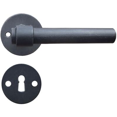 Gedotec Poignée de porte en fer forgé vieilli noir pour portes intérieures – Milan BB – Serrure à garnitures Poignée de porte en fonte forgée à la main 1 garniture de porte - Publicité Gedotec Poignée de porte en fer forgé vieilli noir pour portes intérieures – Milan BB – Serrure à garnitures Poignée de porte en fonte forgée à la main 1 garniture de porte - Publicité
