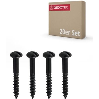 Gedotec Lot de 20 vis à bois décoratives en fer forgé Vis à filetage partiel galvanisées Tête demi-ronde avec fente 3 x 15 mm Parfait pour la restauration de meubles Vis à tôle Vis à - Publicité Gedotec Lot de 20 vis à bois décoratives en fer forgé Vis à filetage partiel galvanisées Tête demi-ronde avec fente 3 x 15 mm Parfait pour la restauration de meubles Vis à tôle Vis à - Publicité