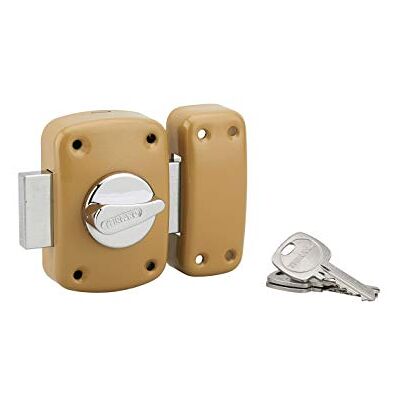 THIRARD Verrou à Bouton Corvette pour Porte d'Entrée Cylindre Laiton 30 mm Ø 23 mm Acier 3 Clés Crantées Sécurité Domestique Époxy Bronze Hauteur 90 mm Largeur 60 mm - Publicité THIRARD Verrou à Bouton Corvette pour Porte d'Entrée Cylindre Laiton 30 mm Ø 23 mm Acier 3 Clés Crantées Sécurité Domestique Époxy Bronze Hauteur 90 mm Largeur 60 mm - Publicité