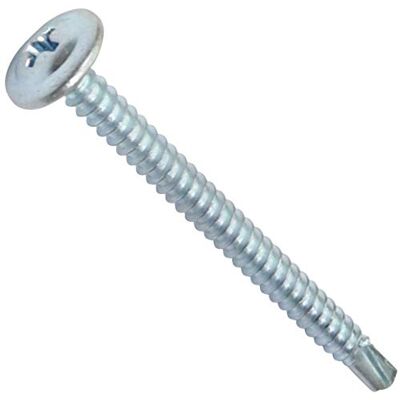 AERZETIX C44678 Lot de 100 Vis à tôle autoperceuses Ø4.2x51mm à tête large bombée à empreinte PH/cruciforme en acier zingué fixation tôle bardage métallique chéneaux couleur argent - Publicité AERZETIX C44678 Lot de 100 Vis à tôle autoperceuses Ø4.2x51mm à tête large bombée à empreinte PH/cruciforme en acier zingué fixation tôle bardage métallique chéneaux couleur argent - Publicité