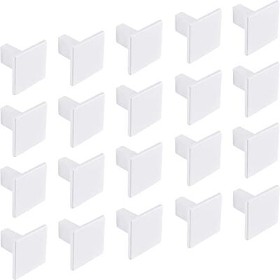 Gedotec Lot de 20 boutons de meuble design en métal massif Blanc mat Style moderne Rock 28 x 28 mm Avec vis M4 x 25 mm - Publicité Gedotec Lot de 20 boutons de meuble design en métal massif Blanc mat Style moderne Rock 28 x 28 mm Avec vis M4 x 25 mm - Publicité