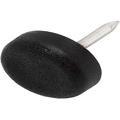 Adsamm ® / 100 x patins glisseurs en plastique avec clou / noirs / Ø 15 mm / rond / pieds glisseurs en plastique à clou pour meubles, de qualité optimale de ® - Publicité Adsamm ® / 100 x patins glisseurs en plastique avec clou / noirs / Ø 15 mm / rond / pieds glisseurs en plastique à clou pour meubles, de qualité optimale de ® - Publicité