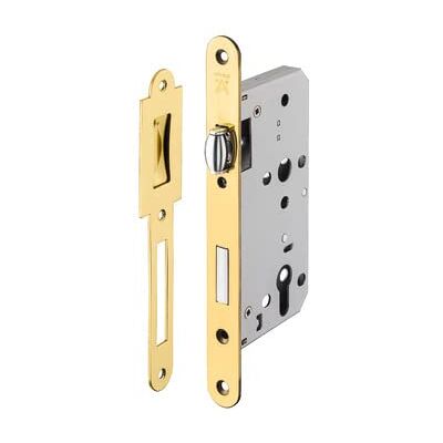 Gedotec Serrure enfichable en acier inoxydable et laiton 1 serrure de porte pour portes suspendues avec piège à enrouler réglable Cylindre profilé PZ à insérer - Publicité Gedotec Serrure enfichable en acier inoxydable et laiton 1 serrure de porte pour portes suspendues avec piège à enrouler réglable Cylindre profilé PZ à insérer - Publicité