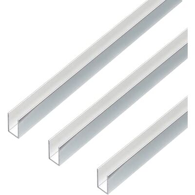 Alberts 499341 Lot de 3 profilés en U en aluminium chromé 1000 x 10 x 15 mm - Publicité Alberts 499341 Lot de 3 profilés en U en aluminium chromé 1000 x 10 x 15 mm - Publicité