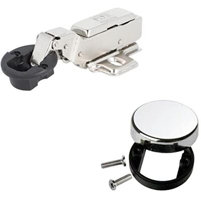 Gedotec Charnière de porte en verre Butée centrale pour portes en verre SOFTSTAR 1 kit 1 charnière de porte avec Softclose intégré & cache Charnière de meuble & plaque de montage chromées - Publicité Gedotec Charnière de porte en verre Butée centrale pour portes en verre SOFTSTAR 1 kit 1 charnière de porte avec Softclose intégré & cache Charnière de meuble & plaque de montage chromées - Publicité