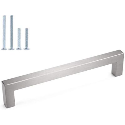 LONTAN Lot de 10 Poignee de Meuble Cuisine Argenté Poignée Meuble Entraxe 192mm Poignee Porte Cuisine, Poignées de Tiroir moderne Poignée Placard en Acier Inoxydable - Publicité LONTAN Lot de 10 Poignee de Meuble Cuisine Argenté Poignée Meuble Entraxe 192mm Poignee Porte Cuisine, Poignées de Tiroir moderne Poignée Placard en Acier Inoxydable - Publicité