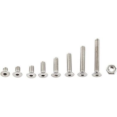 Walfront Kit de Vis Boulon Assortiment 300 pièces en Acier Inoxydable A2 avec Ecrous Douille Hexagonale Tête Fraisée Plate, M2.5 x 4/5/6/8/10/12/16/20mm (Tête Plate) - Publicité Walfront Kit de Vis Boulon Assortiment 300 pièces en Acier Inoxydable A2 avec Ecrous Douille Hexagonale Tête Fraisée Plate, M2.5 x 4/5/6/8/10/12/16/20mm (Tête Plate) - Publicité