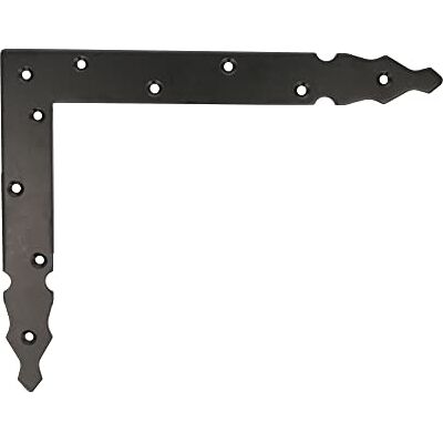 Amig Carré Décoratif Gauche 300 x 240 x 4 mm Finition Pointue Style Gothique Classique Idéal Pour La Décoration Ou Le Renforcement Des Volets, Portes Et Meubles Acier Noir - Publicité Amig Carré Décoratif Gauche 300 x 240 x 4 mm Finition Pointue Style Gothique Classique Idéal Pour La Décoration Ou Le Renforcement Des Volets, Portes Et Meubles Acier Noir - Publicité