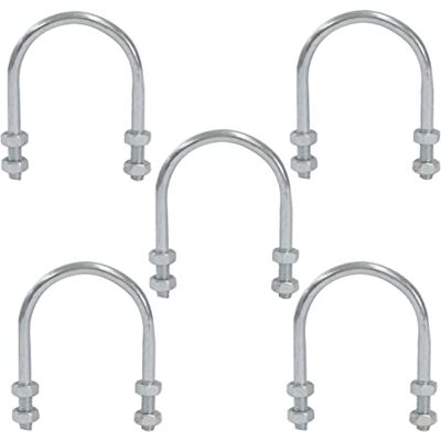 AERZETIX C59048 Lot de 5 Boulons en forme "U" pour tuyau 1 1/4" et 4 écrous M6x69 mm pour tuyauterie à diamètre 1 1/4" ~42 mm DIN3570 en acier zingué couleur argent - Publicité AERZETIX C59048 Lot de 5 Boulons en forme "U" pour tuyau 1 1/4" et 4 écrous M6x69 mm pour tuyauterie à diamètre 1 1/4" ~42 mm DIN3570 en acier zingué couleur argent - Publicité