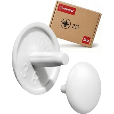 Gedotec Lot de 20 capuchons ronds pour meubles Pour trou de tête PZ2 H1115 Couvertures Ø 12 x 2,5 mm Bouchons de fermeture en plastique blanc Embouts pour trous de perçage et meubles en bois - Publicité Gedotec Lot de 20 capuchons ronds pour meubles Pour trou de tête PZ2 H1115 Couvertures Ø 12 x 2,5 mm Bouchons de fermeture en plastique blanc Embouts pour trous de perçage et meubles en bois - Publicité