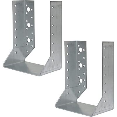 AERZETIX C58666 Lot de 2 Sabots de charpente à ailes intérieures 120x160x75x2 mm sabot de solive à 46 trous en acier zingué Z275 - Publicité AERZETIX C58666 Lot de 2 Sabots de charpente à ailes intérieures 120x160x75x2 mm sabot de solive à 46 trous en acier zingué Z275 - Publicité