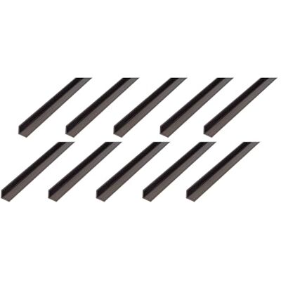 Alberts Lot de 10 profilés d'angle Plastique Noir 1000 x 15 x 15 mm - Publicité Alberts Lot de 10 profilés d'angle Plastique Noir 1000 x 15 x 15 mm - Publicité