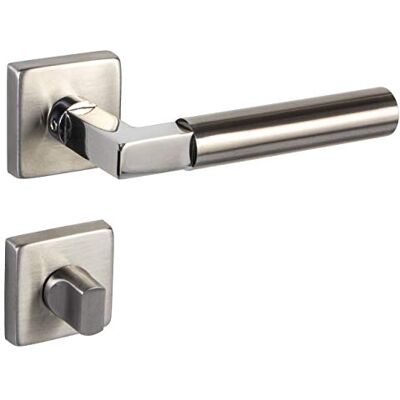 Gedotec Poignées de Porte en Acier Inoxydable BAUHAUS Finition Argent Mat Rosace Carrée Poignée en L pour Porte de Chambre, Salle de Bain, Cuisine, Toilette Vis Incluses Serrure WC - Publicité Gedotec Poignées de Porte en Acier Inoxydable BAUHAUS Finition Argent Mat Rosace Carrée Poignée en L pour Porte de Chambre, Salle de Bain, Cuisine, Toilette Vis Incluses Serrure WC - Publicité