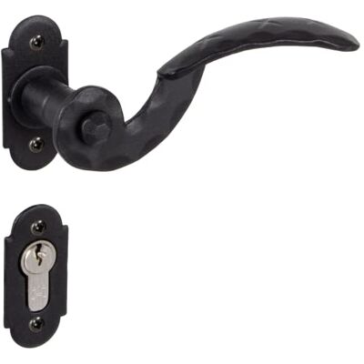 Gedotec Poignée de porte en fer forgé Ferrure de porte antique noire Poignée de porte de chambre sur rosace Milano PZ cylindre Béquille de porte en fonte noire rustique - Publicité Gedotec Poignée de porte en fer forgé Ferrure de porte antique noire Poignée de porte de chambre sur rosace Milano PZ cylindre Béquille de porte en fonte noire rustique - Publicité
