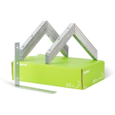 Alberts 847456 Équerre de chaise galvanisé Sendzimir 150 x 150 x 25 mm kit de 20 - Publicité Alberts 847456 Équerre de chaise galvanisé Sendzimir 150 x 150 x 25 mm kit de 20 - Publicité