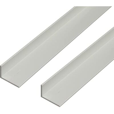 Alberts GAH- 497811 472535 Lot de 2 profilés d'angle en aluminium anodisé Argenté 1000 x 50 x 20 mm - Publicité Alberts GAH- 497811 472535 Lot de 2 profilés d'angle en aluminium anodisé Argenté 1000 x 50 x 20 mm - Publicité