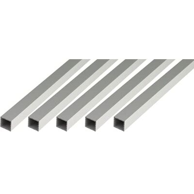Alberts GAH- 498108 473525 Lot de 5 tubes carrés en aluminium anodisé Argenté 1000 x 15 x 15 mm - Publicité Alberts GAH- 498108 473525 Lot de 5 tubes carrés en aluminium anodisé Argenté 1000 x 15 x 15 mm - Publicité