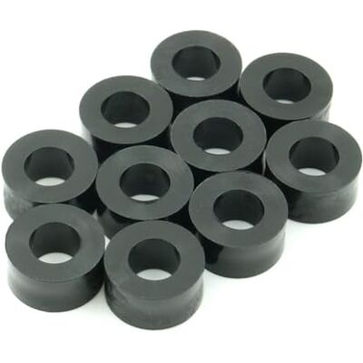 Design61 Lot de 10 entretoises rondes en polyéthylène haute densité 9 mm x Ø 15/6 mm M6 - Publicité Design61 Lot de 10 entretoises rondes en polyéthylène haute densité 9 mm x Ø 15/6 mm M6 - Publicité