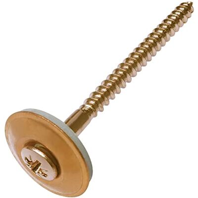 AERZETIX C57594 Lot de 10 Vis à bois de ferblantier autotaraudeuse Ø4.5x60 mm tête fraisée à empreinte PZ + rondelle d'étanchéité EPDM Ø20 mm en acier A2 finition cuivre bardage toiture tôle - Publicité AERZETIX C57594 Lot de 10 Vis à bois de ferblantier autotaraudeuse Ø4.5x60 mm tête fraisée à empreinte PZ + rondelle d'étanchéité EPDM Ø20 mm en acier A2 finition cuivre bardage toiture tôle - Publicité